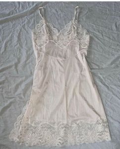 Vintage Satin Slip With Lace Detailing
