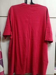 Red Colour Printed T-shirt Rarely Used
