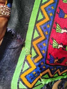 Green Printed Kaftan Dress