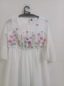 Floral White Dress