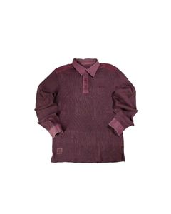 Burgundy Long Sleeve Jeep Polo Shirt