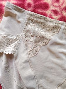 Beige colour silhouette Lace Detail Briefs/ pantie