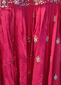 Elegant Red Embroidered Dress