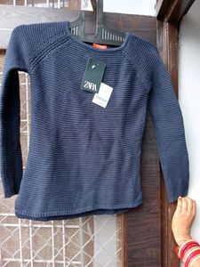 Beautiful Fit Blue Woolen  Top