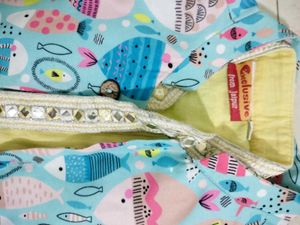 Boys Kurta Pajama with Printed Vest