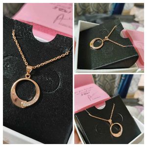 Giva Rose Gold Circle Of Love Pendant W Link Chain