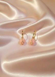 Dainty Pink Drop Earrings