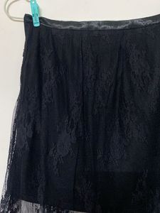 Elegant Black Lace Maxi Skirt