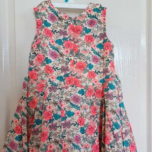 Girls High Low Floral Party Dress With Tulle