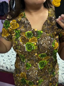 Korean Floral Print Top