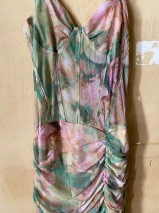 Corset Styled Side Slit Dress