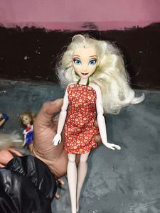 Elsa Doll in Red Floral Dress