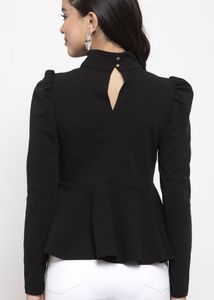 KASUALLY black Peplum Top