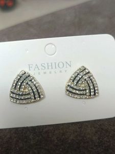 Triangle Rhinestone Earrings