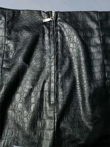 faux leather Chic Black Mini Skirt New With Tag