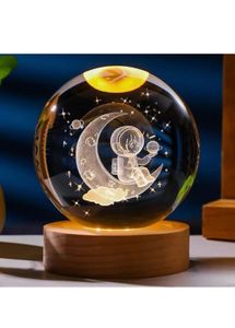 3D crystal ball LED night light
