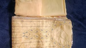 Lime Yellow Dress Meterial For Haldi