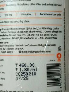 pack of 2, Plum Anti-Dandruff Shampoo