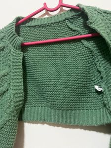 Green Knit Bolero Shrug