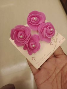Rose Hair Clips (Set of 4)