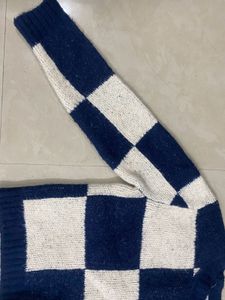 Checked Wool Sweater