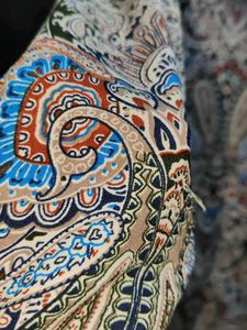 Paisley Print Off-Shoulder Top