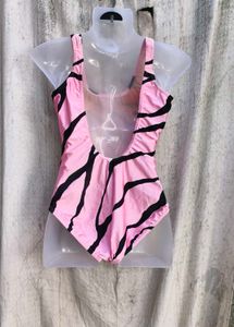 39119. Pink Zebra Print Swimsuit