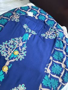 Embroidered Blue Kurta
