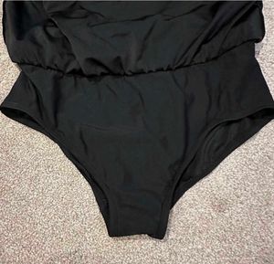 Aqua Green Black Swim Skirt