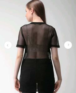 Forever 21 Semi-Sheer Longline Top