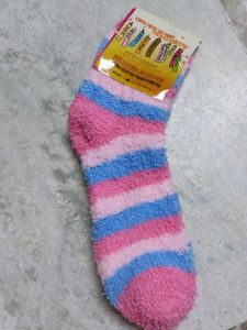 Striped Fuzzy Socks