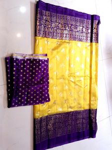 Urbasi  Deginer Silk Saree With Blouse Piece