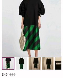 zara Striped Midi Dress