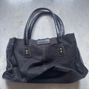 Classic Black Patterned Handbag