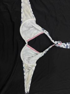 Blue N White Bikini Top