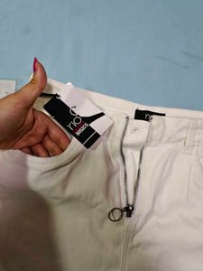 White High Waisted Shorts
