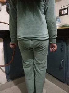 Green Velour Loungewear Set