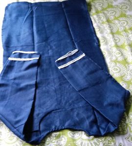 Blue Embroidered Kurti - Size Medium