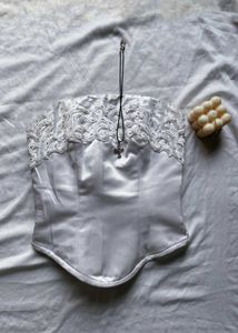 White Corset Top with Lace
