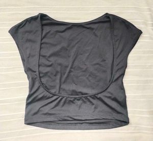 Black Open Back Top