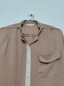 Peach White Luxury Shirt