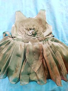 Olive Green Flower Girl Dress