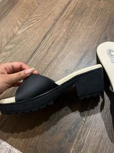 Black Block Heel Sandals | Size EU 40 (UK 6.5)