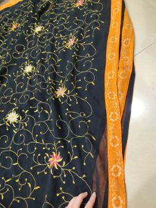 Festive Black Colored Saree