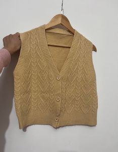 Knitted Button-Down Vest