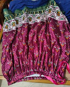 Potala Print Tussar Silk Lehenga Choli Dupatta Set