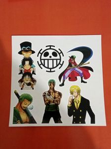 32 One-piece Laptop Stickers With 11 Jujutsu Kaisen Stickers Combo