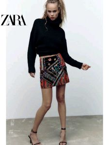 Zara Embroidered Mini Skirt