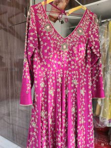 Pink Embroidered Anarkali Dress