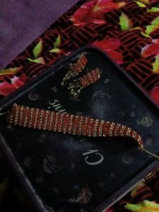 Set Of Earrings And Choker